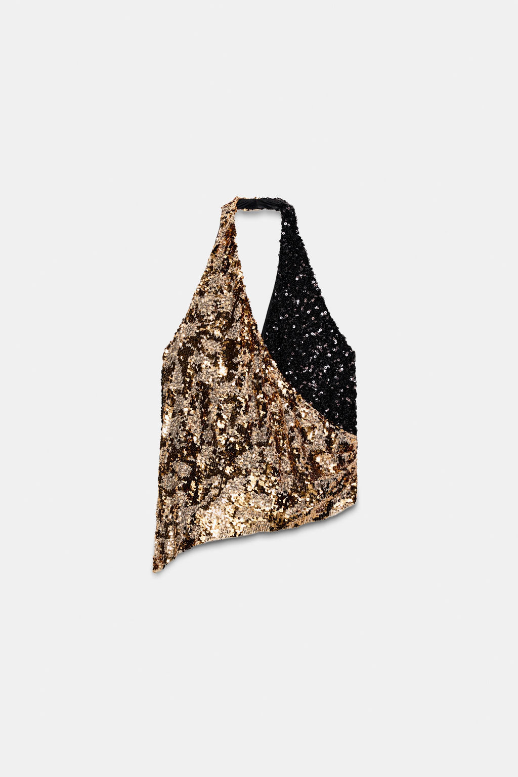 HALTER TOP WITH COMBINED SEQUINS - Zara фото 8
