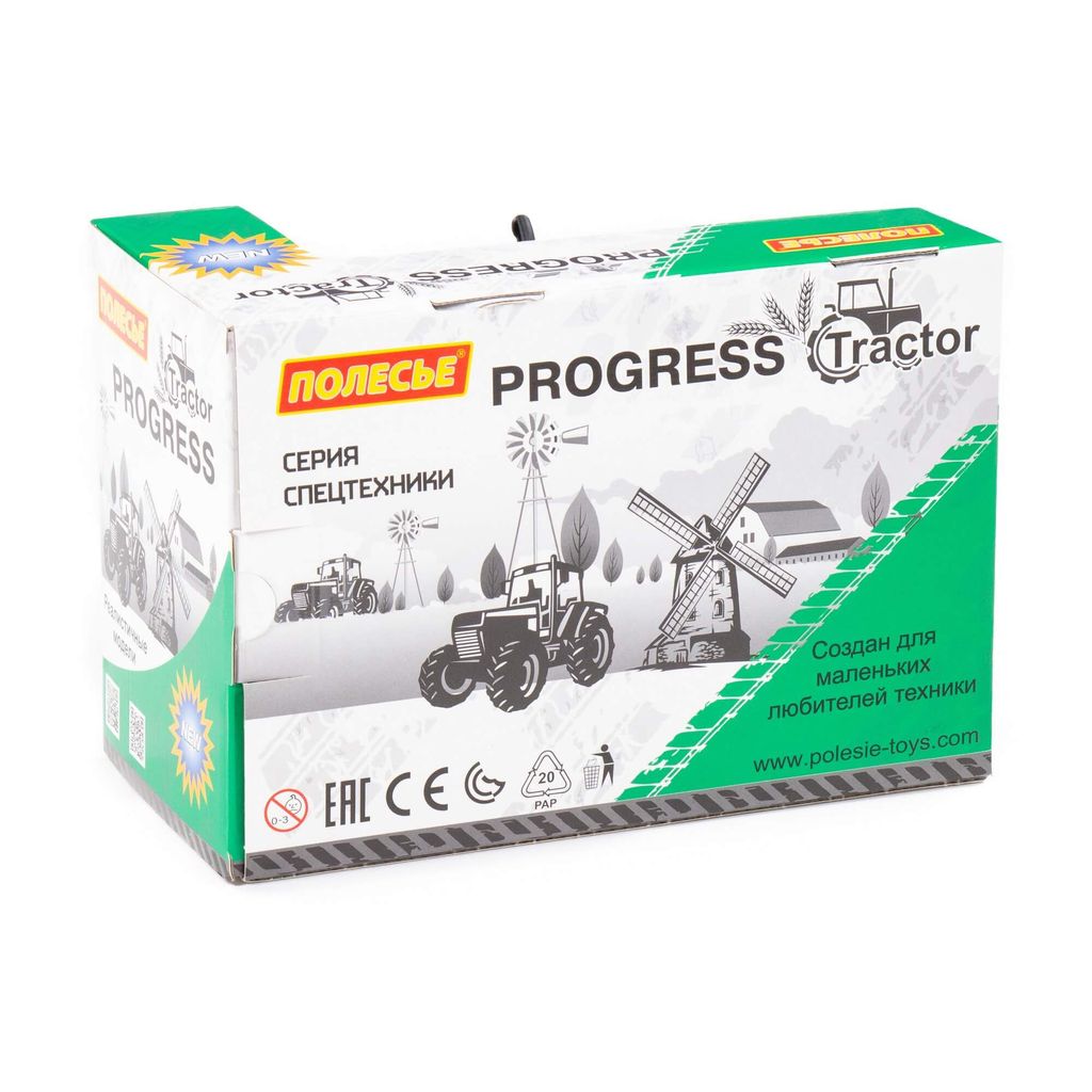 Трактор Прогресс инерционный (зелёный) (в коробке) - Полесье фото 8
