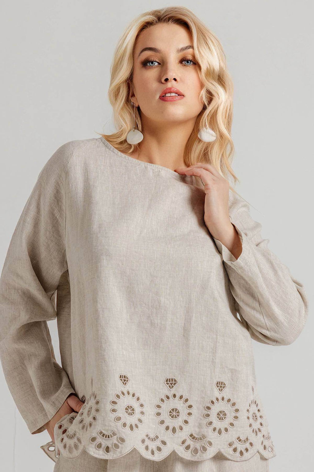Блузка женская Р360809/01/Бежевый