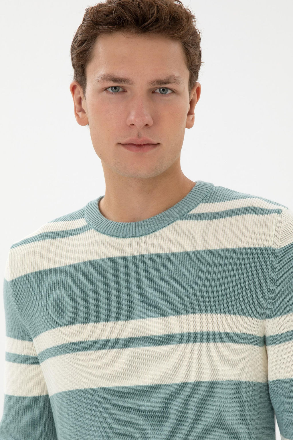 Erkek Regular Fit Bisiklet Yaka Mint Kazak - U.s. polo assn фото 2