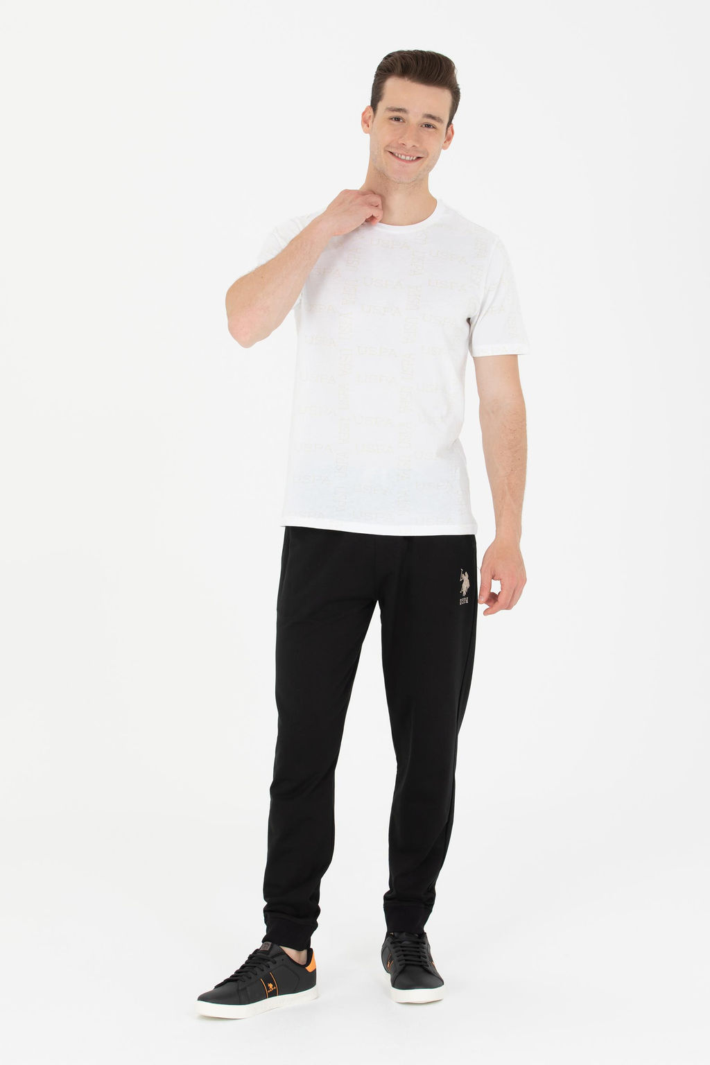 U. S. Polo Assn Мужская белая футболка с круглым вырезом - U.s. polo assn фото 4