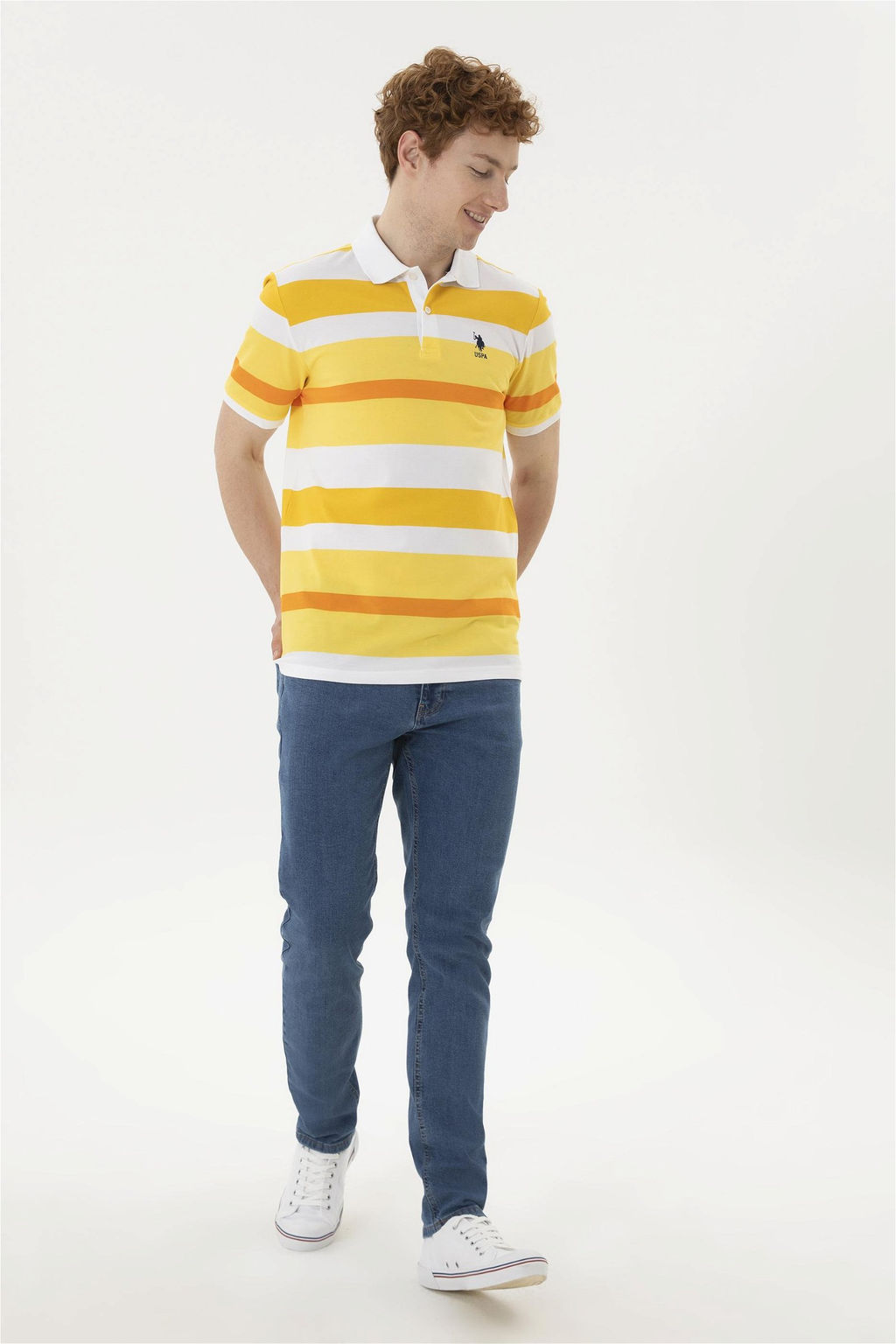 Мужская шафрановая футболка Неожиданная скидка в корзине - U.s. polo assn фото 4