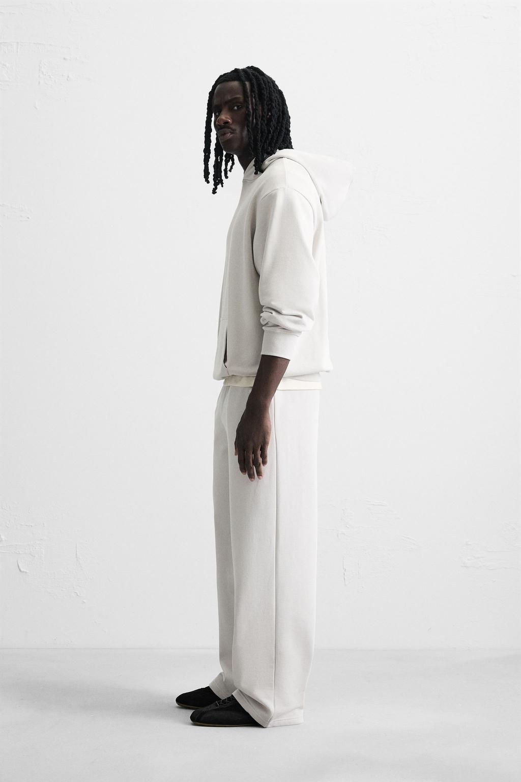 WIDE-LEG JOGGER TROUSERS - Zara фото 4