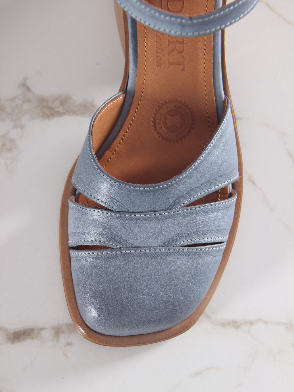 Босоножки 5032.23663be.Серый вакса+коричневый