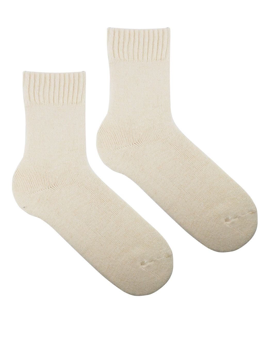 Носки р.35-40 Шерстяные Пух Кремовые - Krumpy фото 4