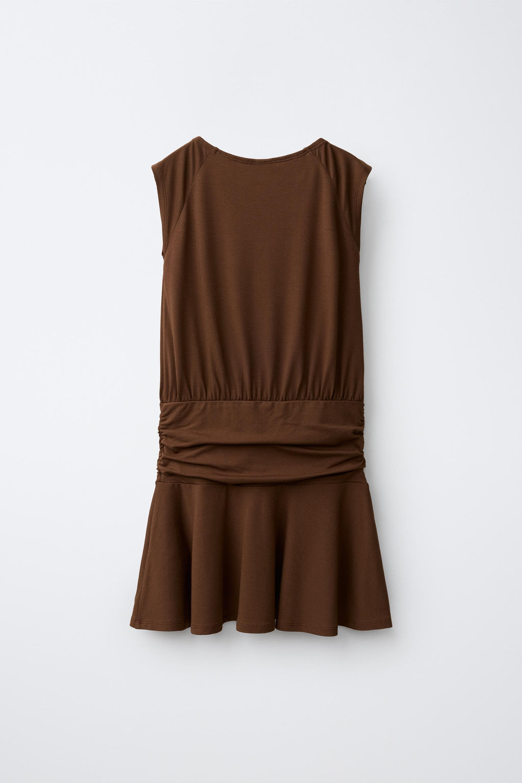 VESTIDO FAJ?N VOLANTE / Marr?n - Zara фото 4