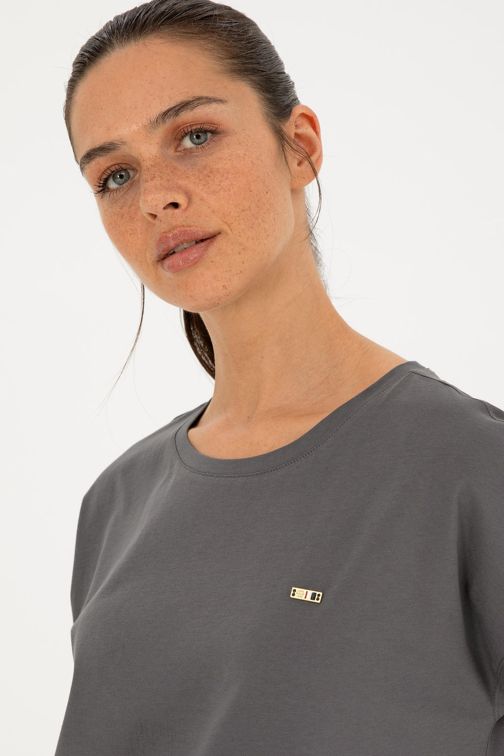 U. S. Polo Assn / Женская футболка антрацитового цвета - U.s. polo assn фото 2