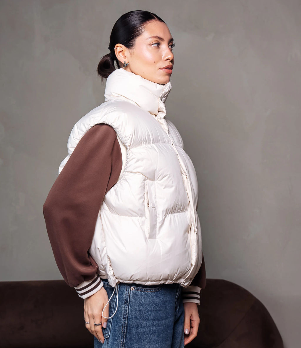 Жилет #КТ6997, светло-бежевый - Dommod фото 2