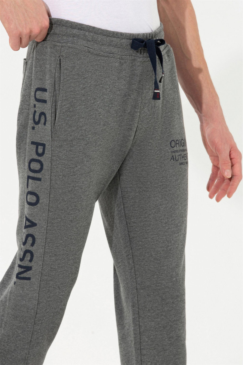 Мужские спортивные штаны антрацитового меланжа - U.s. polo assn фото 5