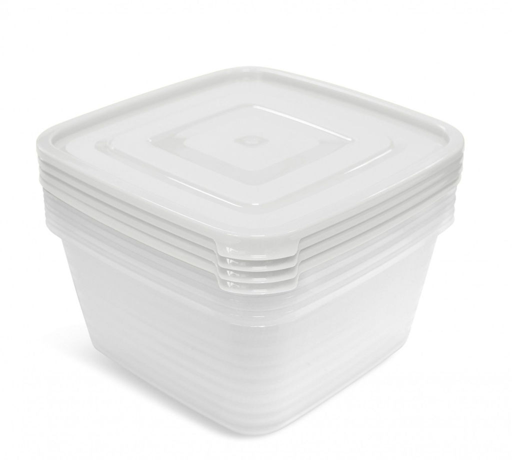 Набор контейнеров для прод."Унико" квадр. 1,4 л 4шт. (СВЧ) арт.С218