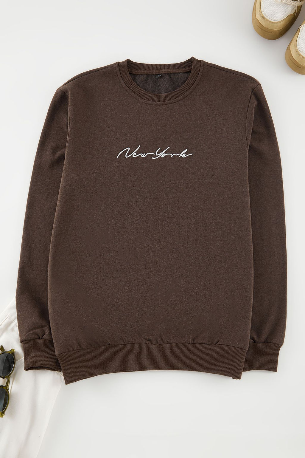 TRENDYOL MAN Siyah %100 Pamuk Regular/Normal Kesim Nak?sl? Ici Polarl?/S?cak Tutan Sweatshirt TMNAW23SW00481 - Trendyolmilla фото 12