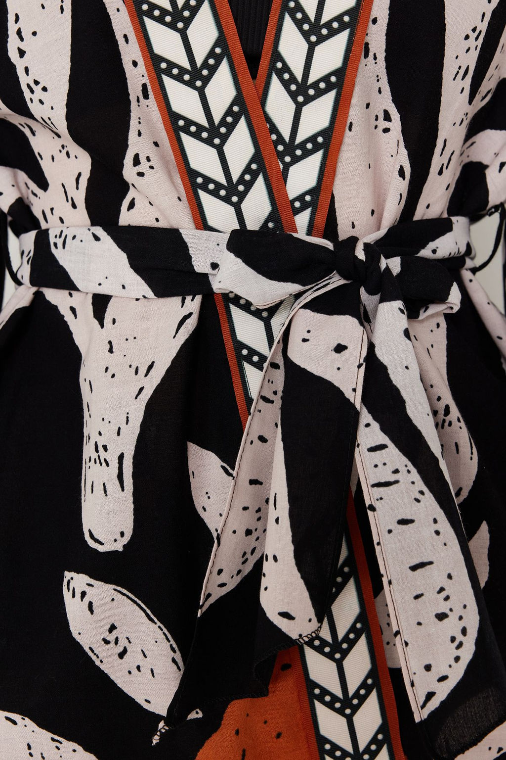 Etnik Desenli Kusakl? Mini Dokuma %100 Pamuklu Plaj Kimono&Kaftan TBESS23KM00035 - Trendyolmilla фото 7