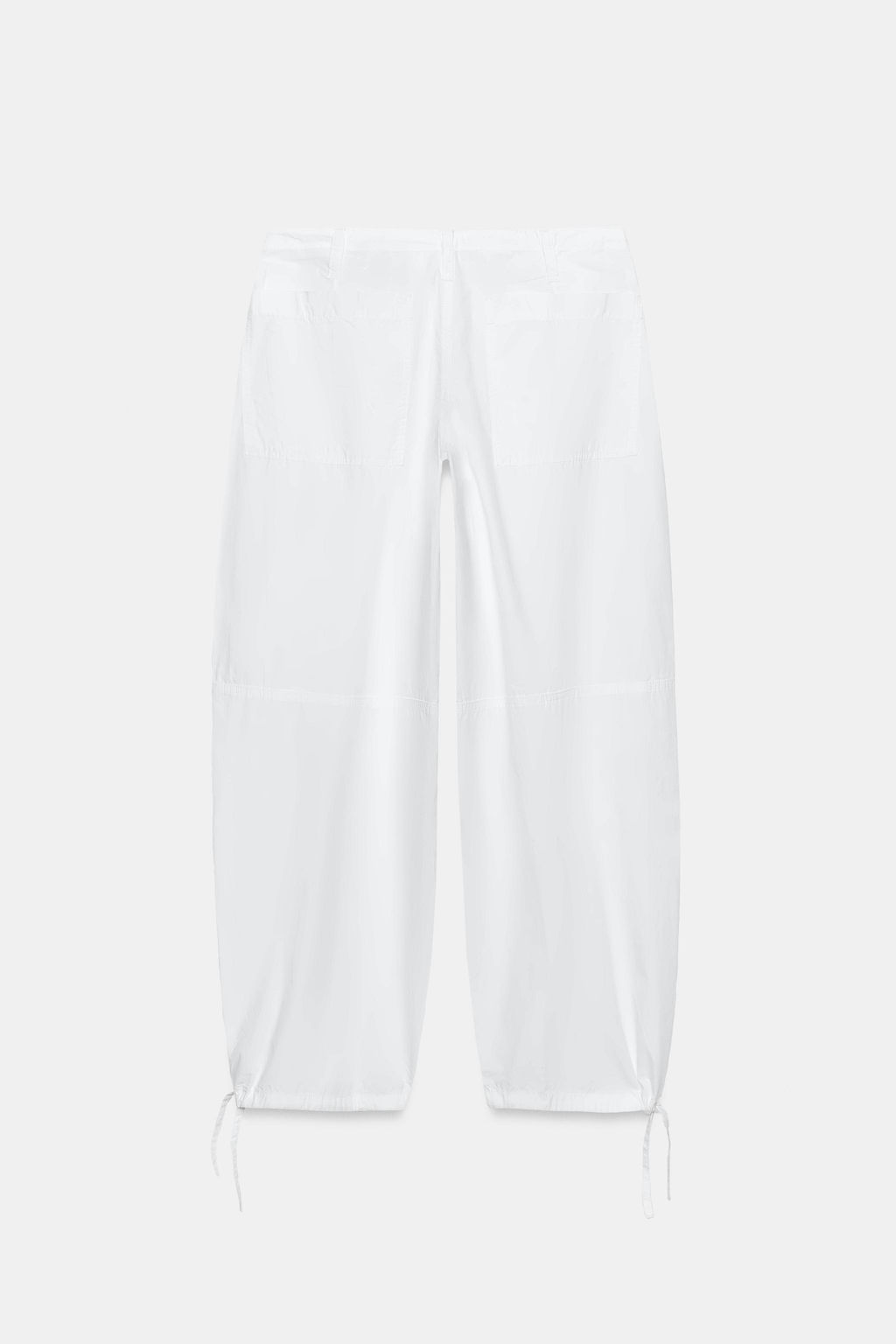 PANTAL?N ANCHO CORDONES / Blanco - Zara фото 6
