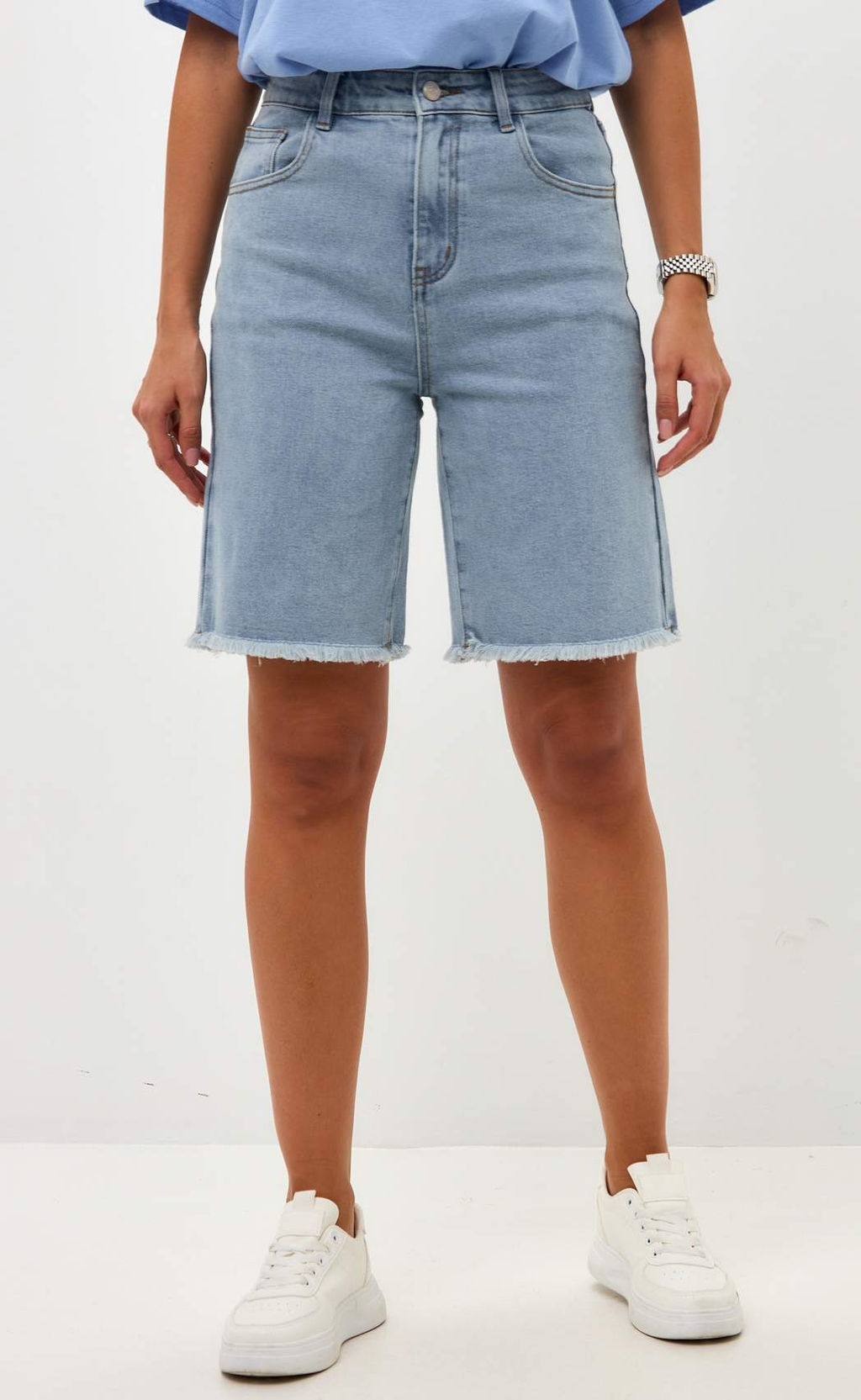 Шорты джинс F512-0908 l.blue