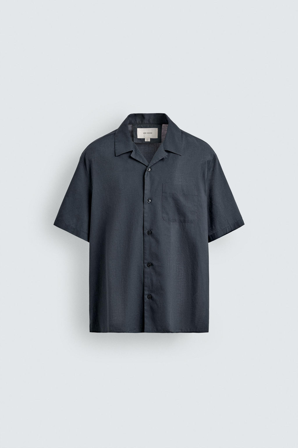 CAMISA REGULAR FIT VOILE ALGOD?N / Gris azul - Zara фото 7