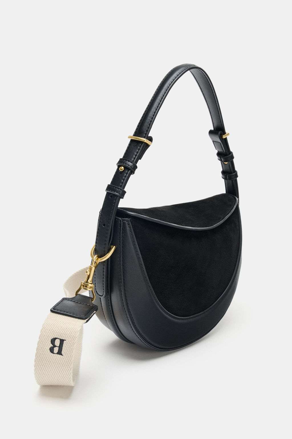LEATHER FLAP DETAIL CROSSBODY BAG