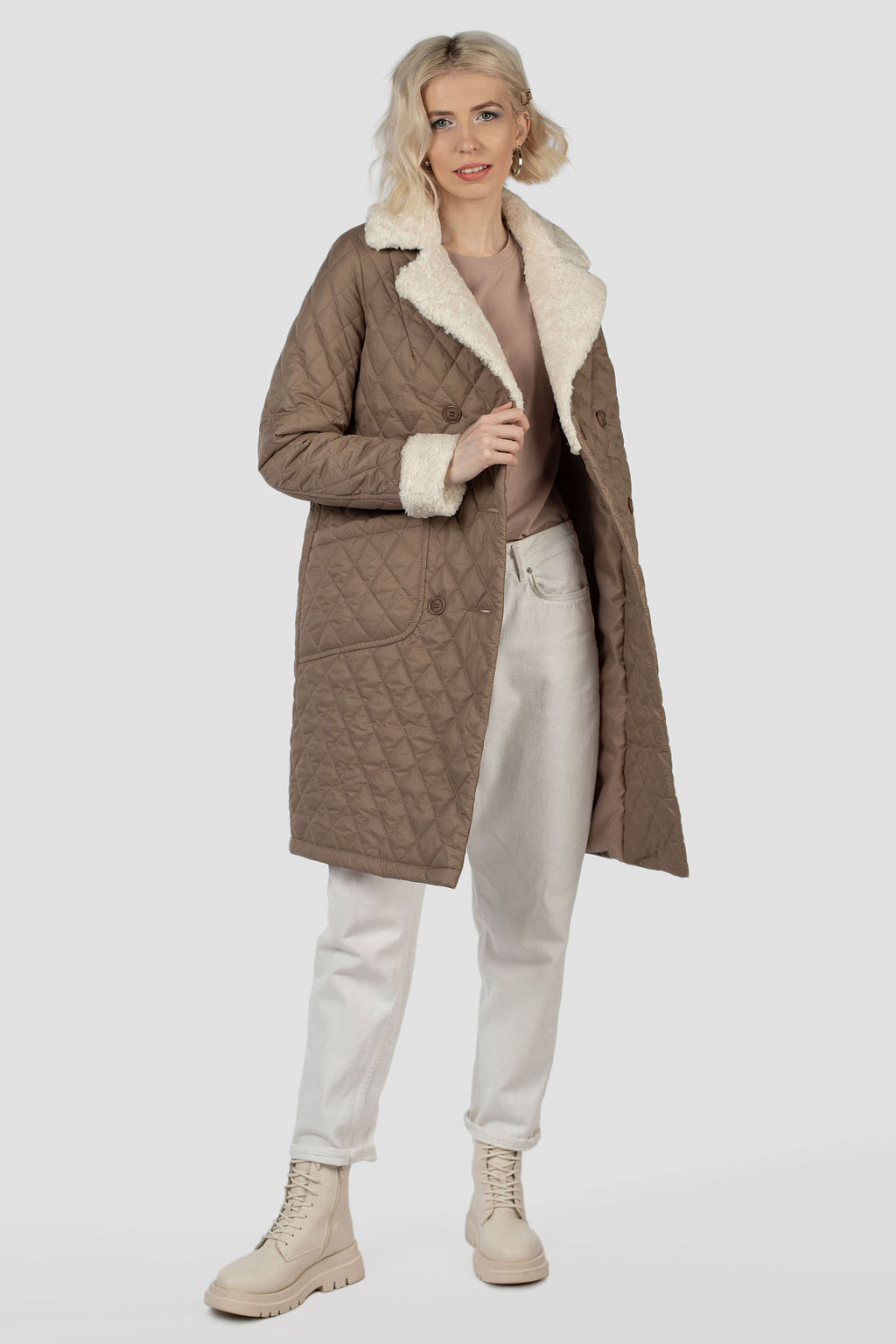 Куртка женская зимняя (пояс) - El podio фото 6