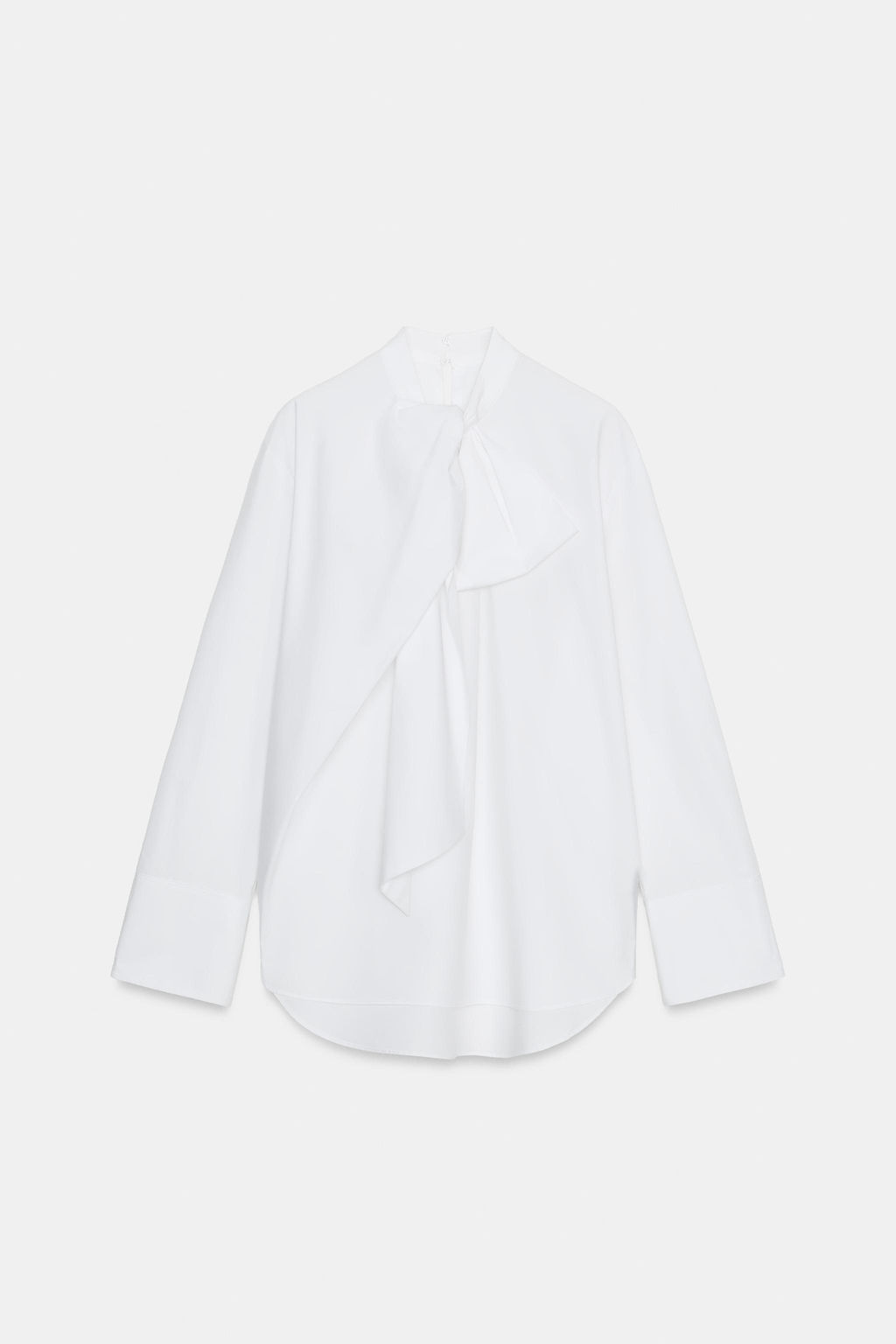 ZW COLLECTION POPLIN SHIRT WITH TIE DETAIL - Zara фото 11