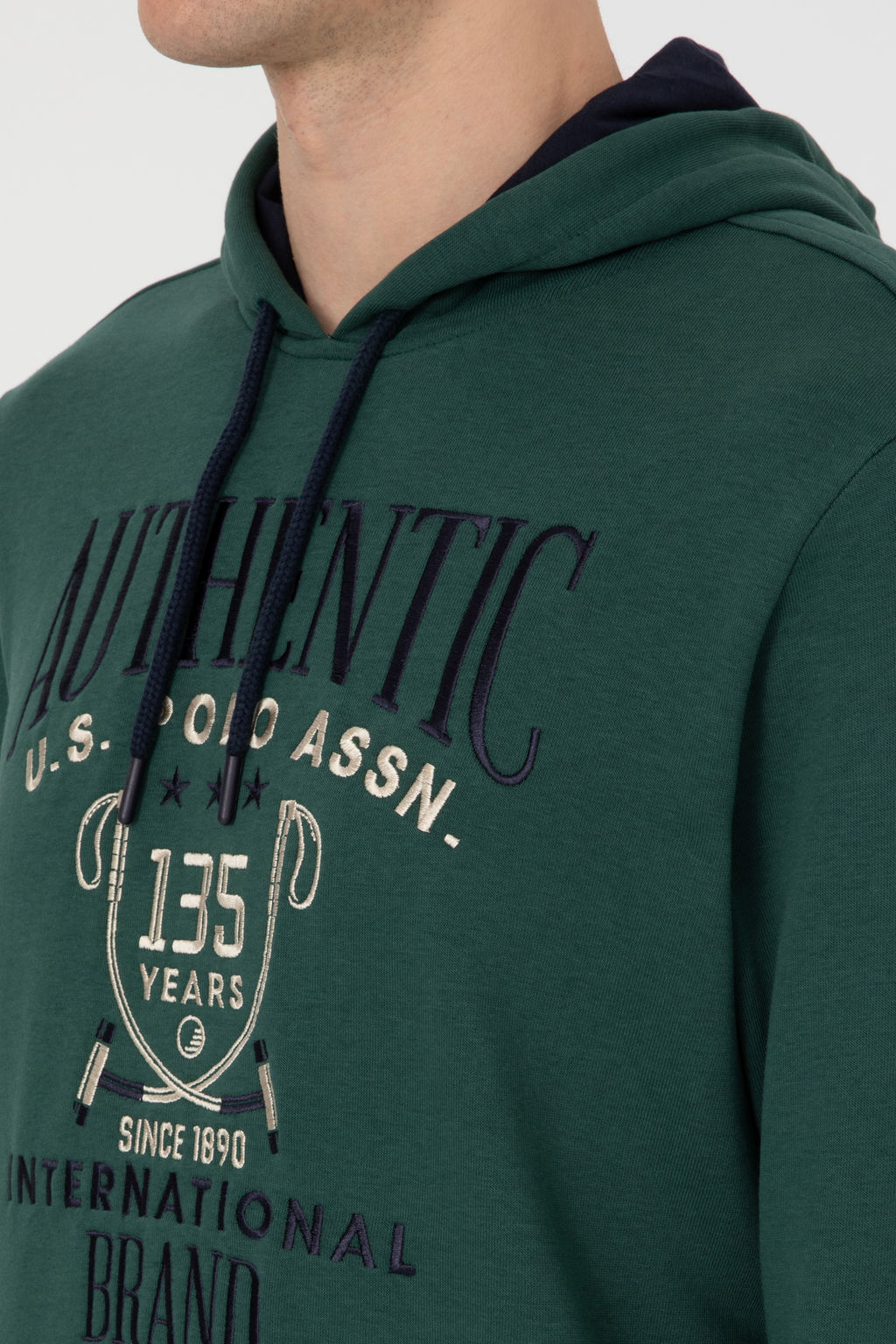 Erkek Regular Fit Kap__onlu Koyu Ye_il Sweatshirt - U.s. polo assn фото 14