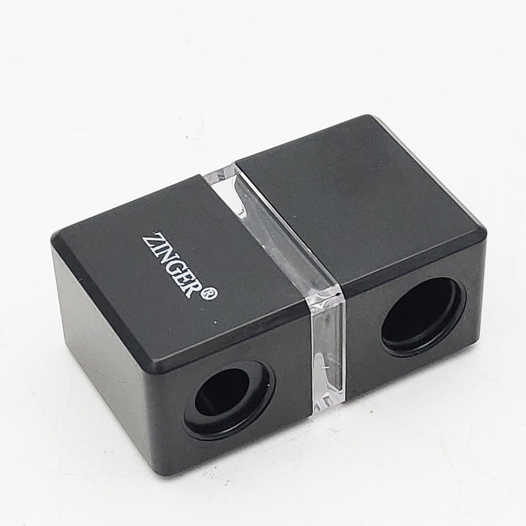 Zinger Точилка для косметического карандаша двойная / SH-24, пластик, черный  фото 2