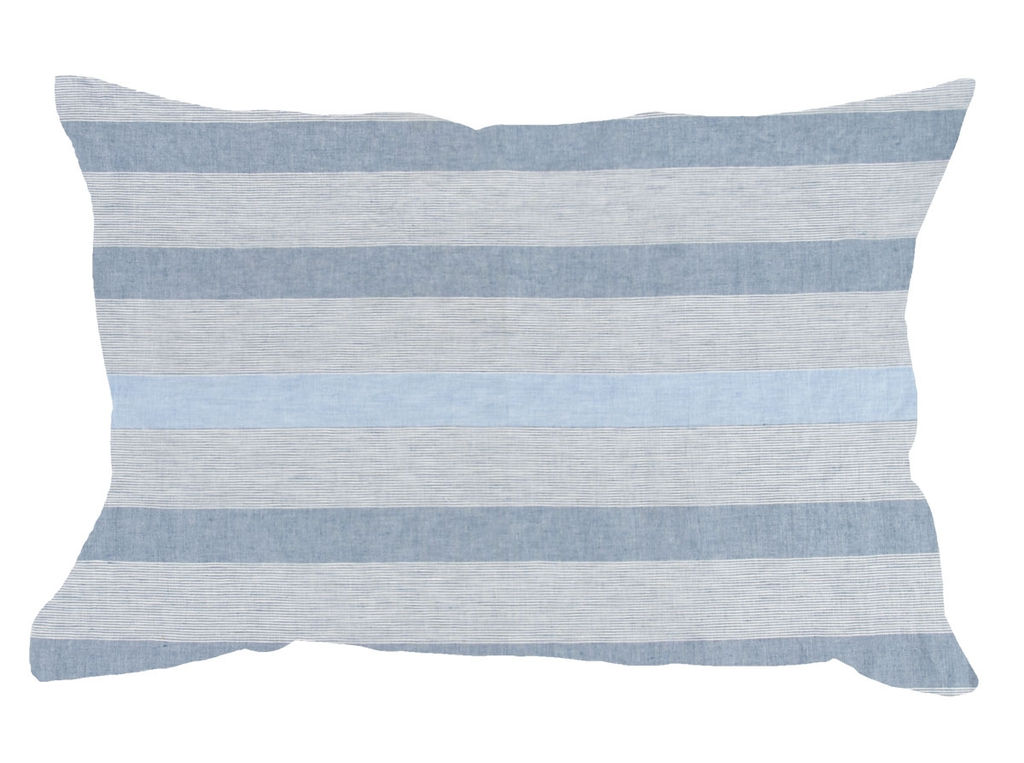 24С211-ШР/у Наволочка верхняя 50*70 цв. 15 рис. 2 полоса синяя