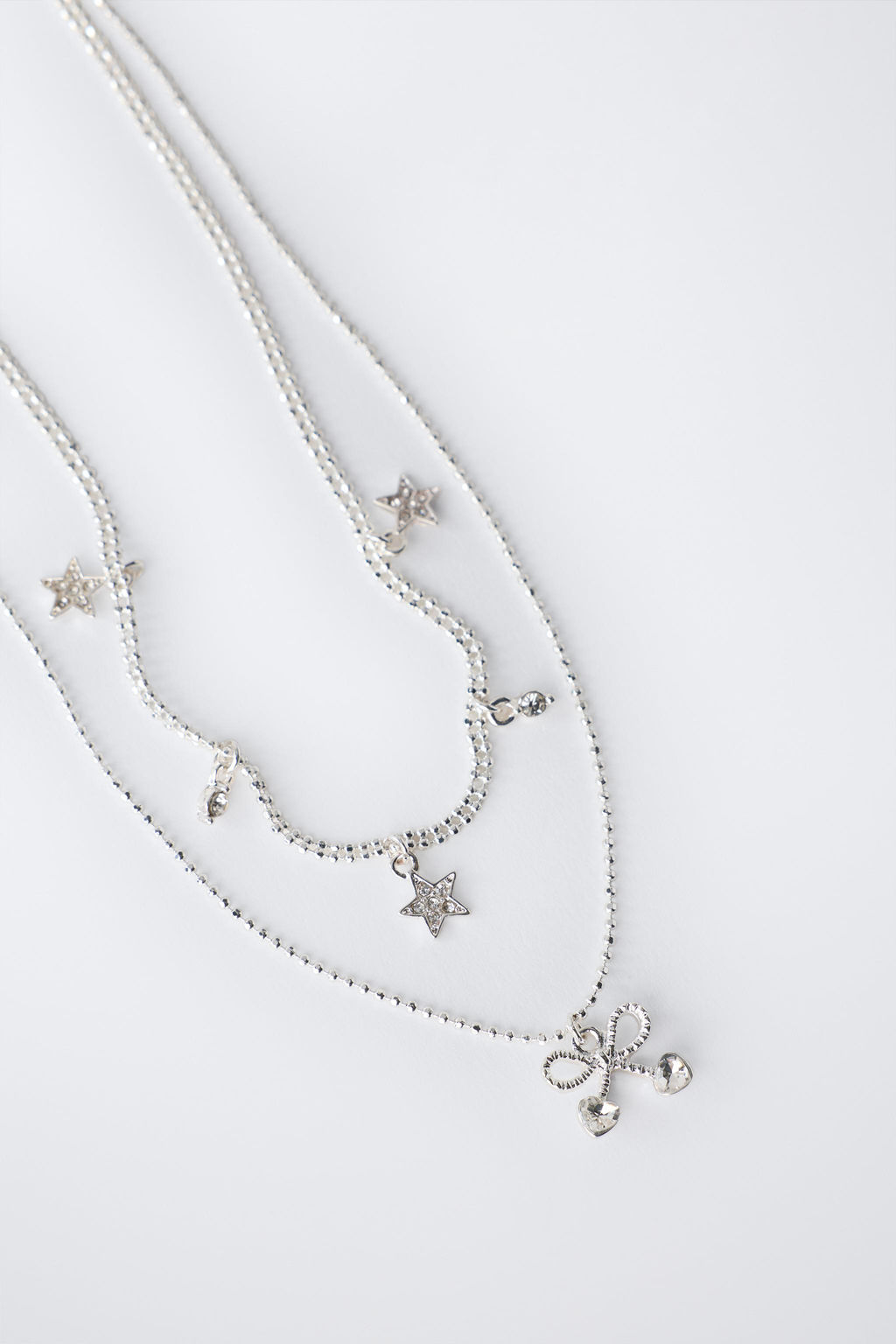 PACK OF TWO NECKLACES WITH STARS AND CHERRY PENDANT - Zara фото 2