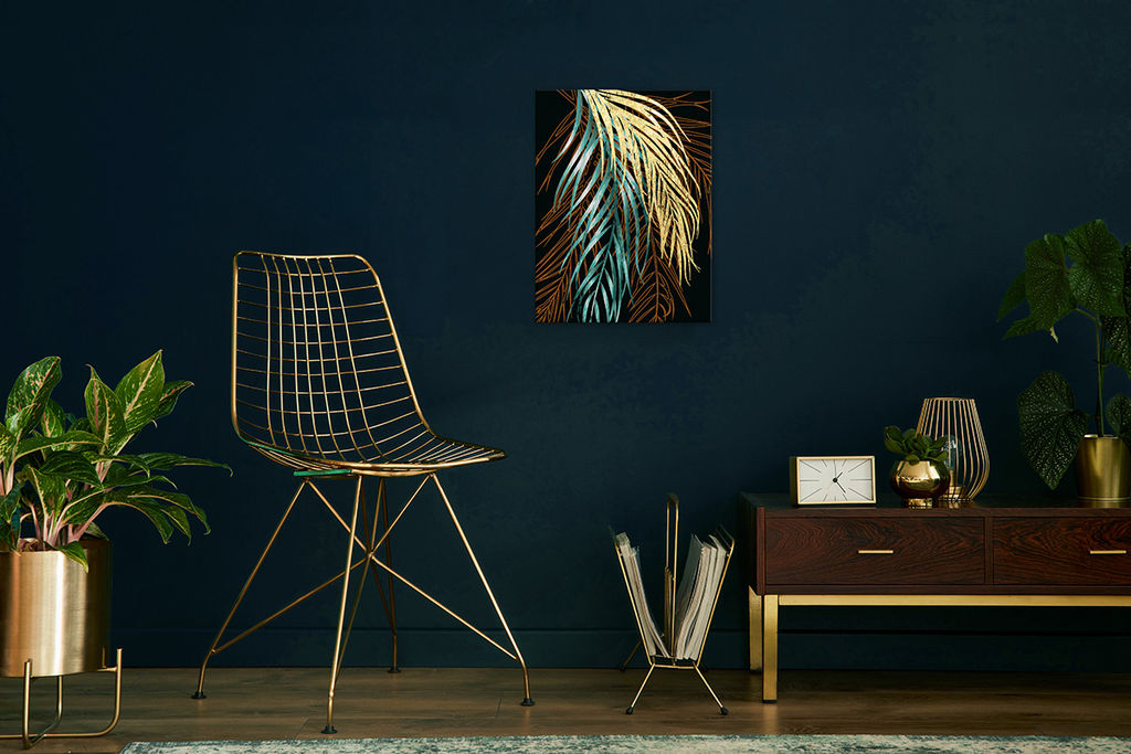 ФРЕЯ PNB/PMPT-225 Набор для раскрашивания по номерам ( с поталью ) 40 х 30 см Пальмовые ветви. Часть 1