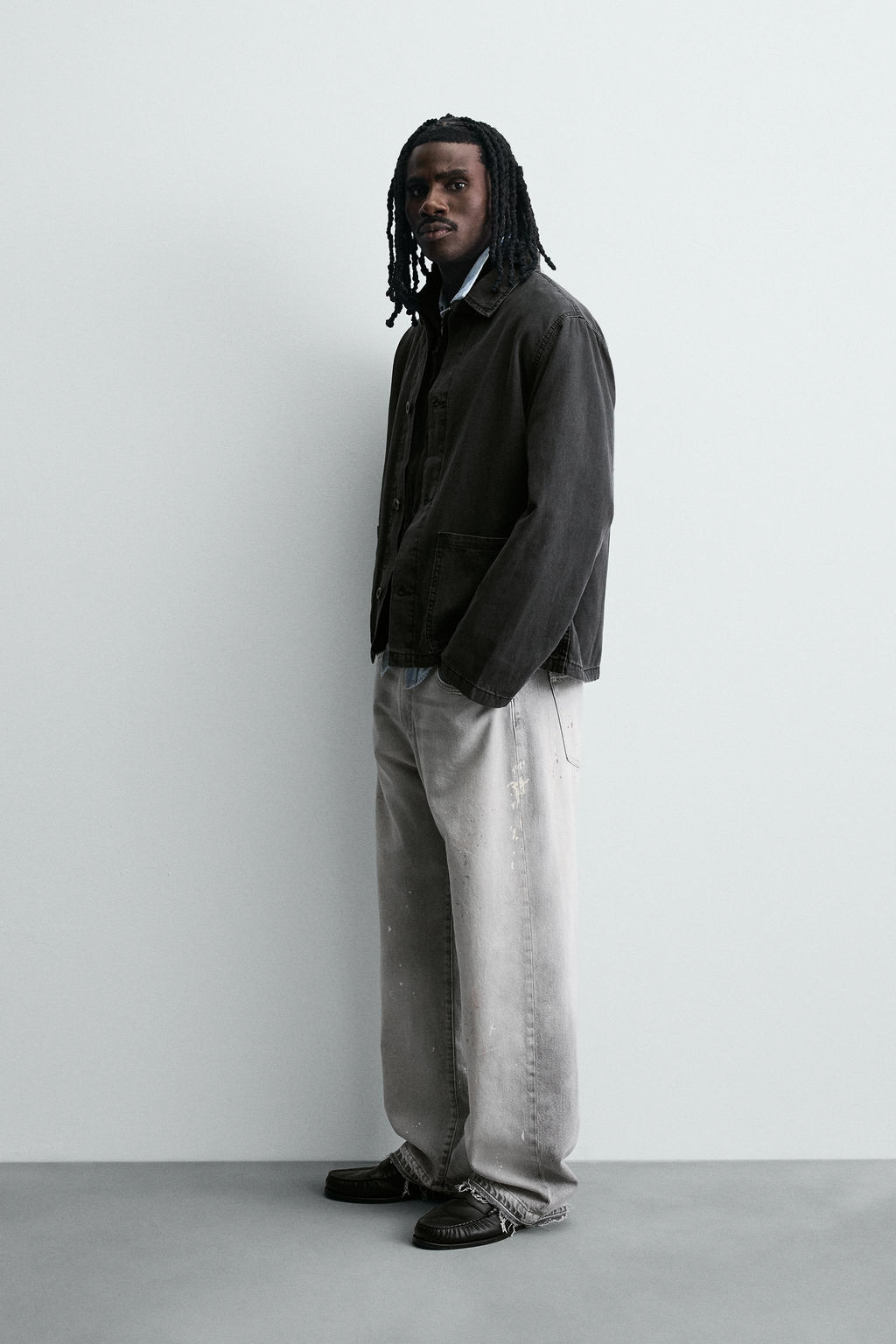 WASHED COTTON/LINEN OVERSHIRT - Zara фото 4