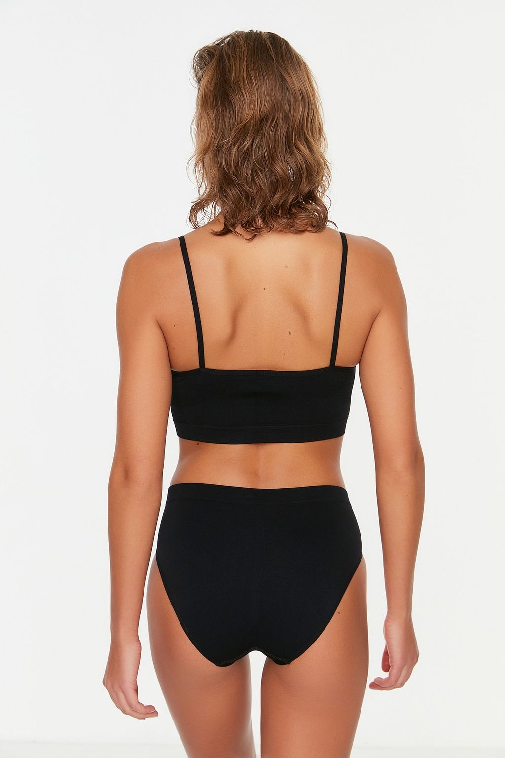 TRENDYOLMILLA Siyah 2li Paket Seamless/Dikissiz Hipster Orme Kulot THMAW22KU0013 фото 7