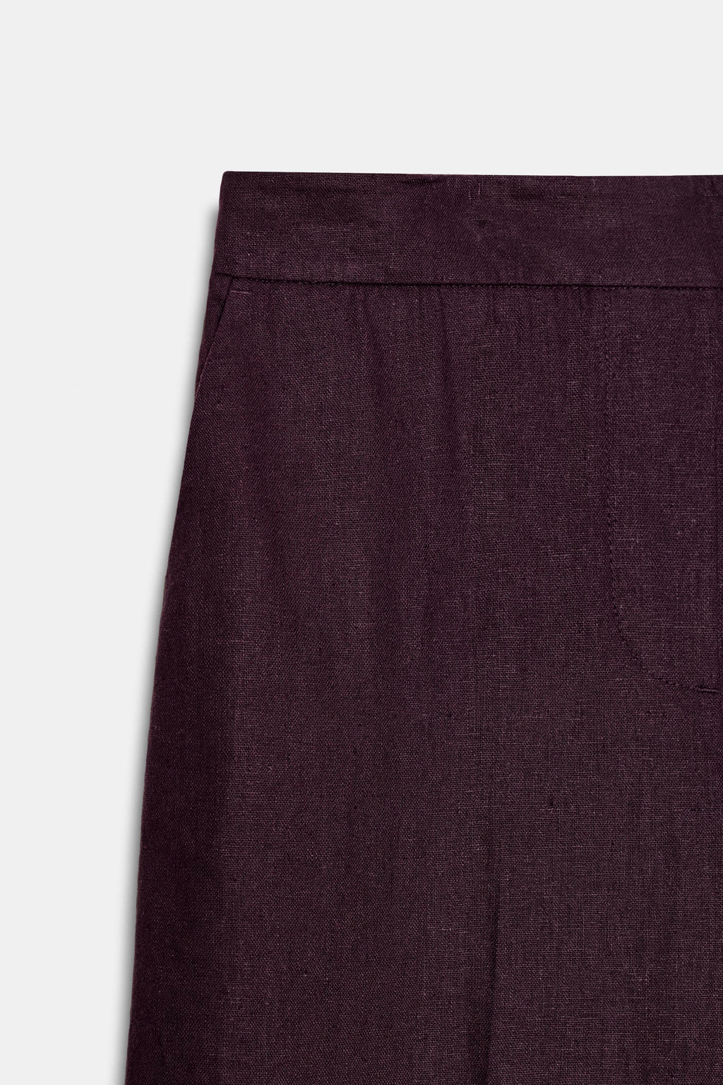 PANTAL?N RECTO LINO / Berenjena - Zara фото 9
