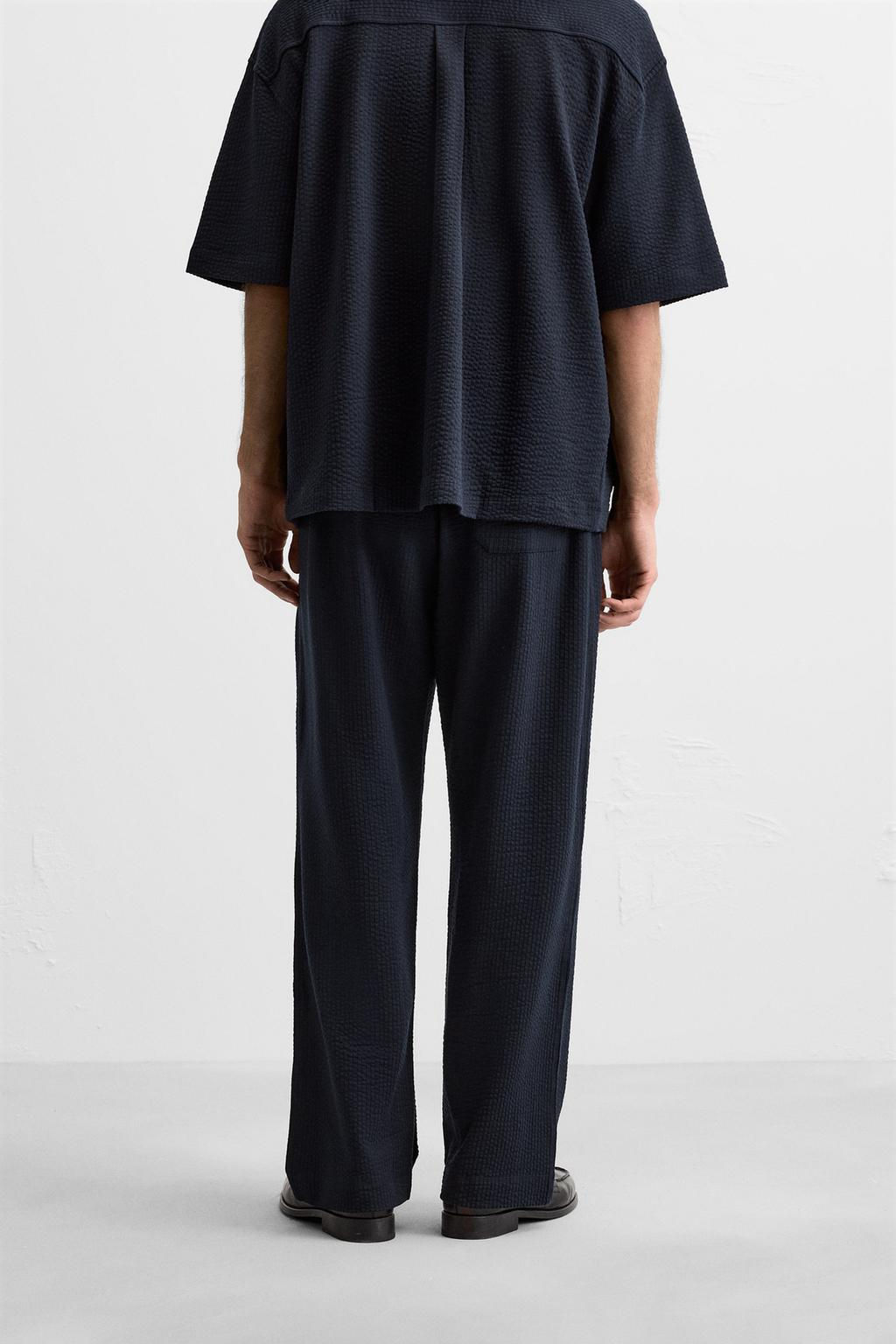 SEERSUCKER TROUSERS WITH PLEATS - Zara фото 13