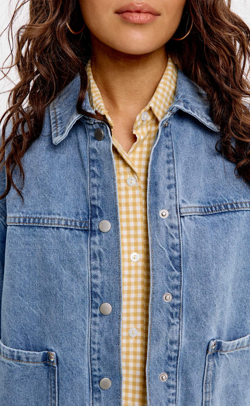 Куртка джинс F612-1259 middle blue - Fine joyce фото 3