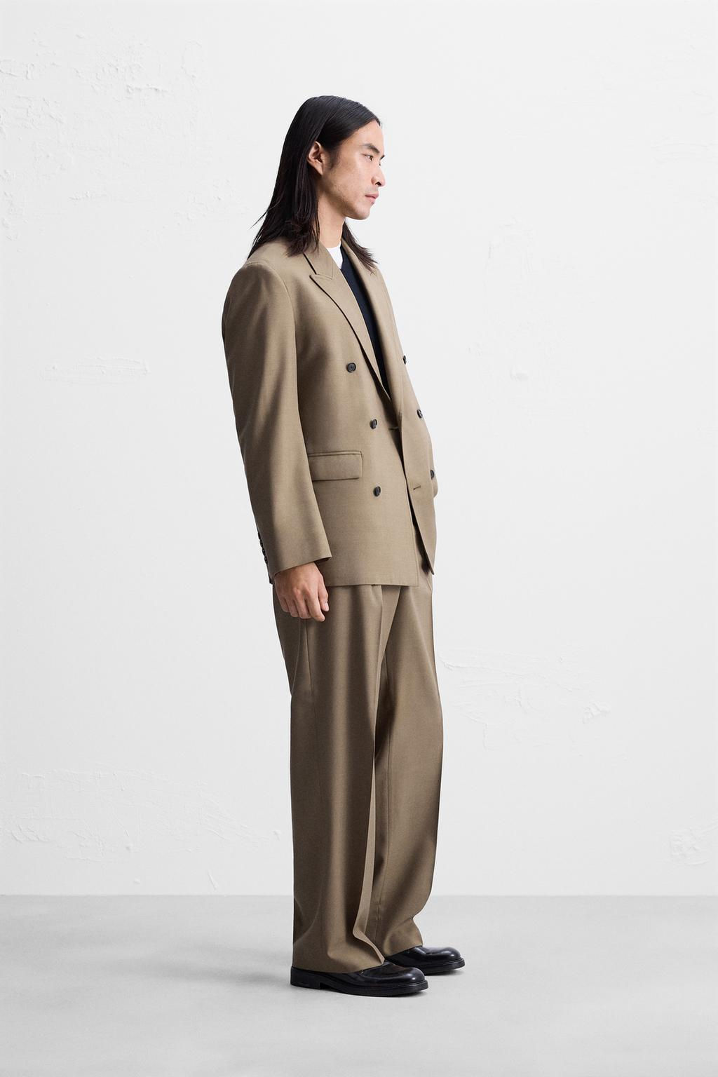 DOUBLE-BREASTED SUIT BLAZER - Zara фото 4