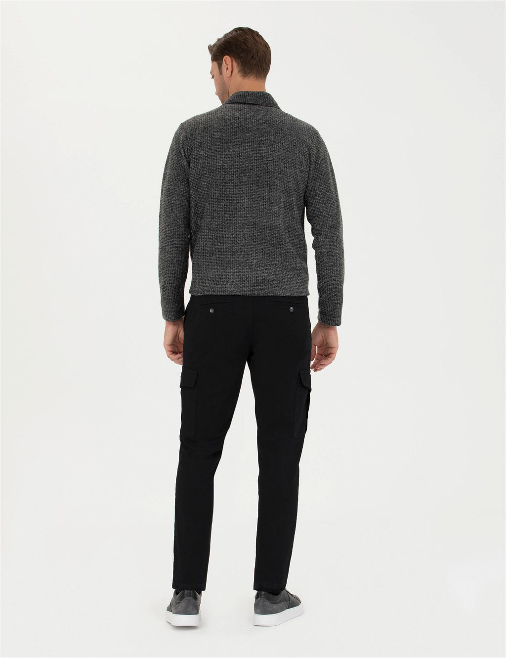 Siyah Slim Fit Kanvas Pantolon