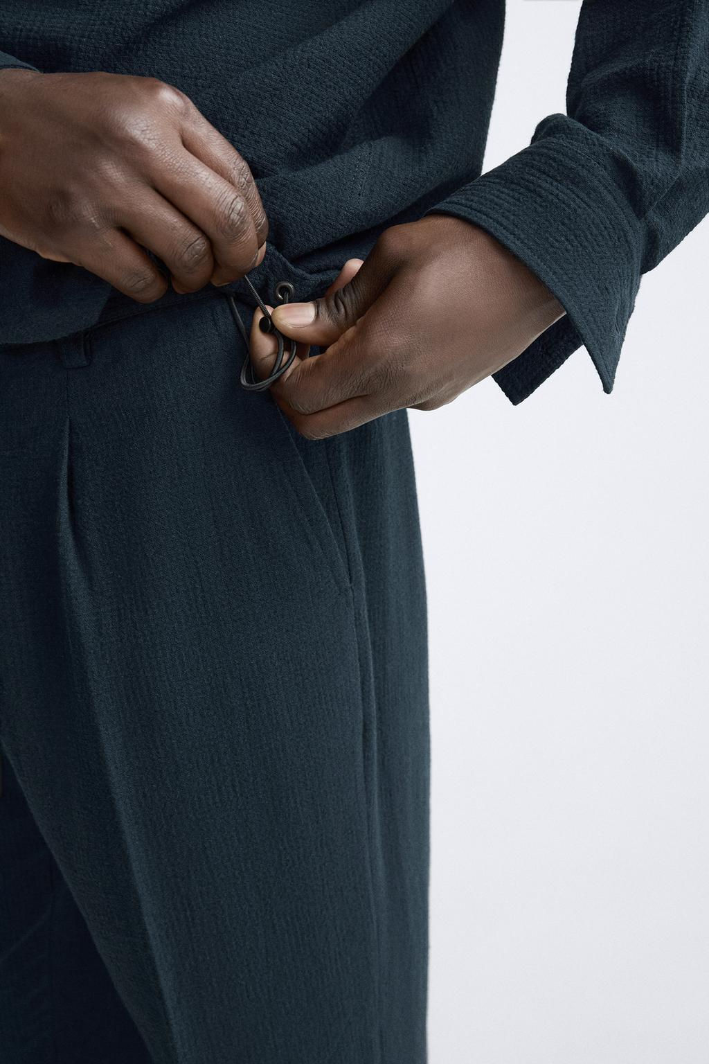 COTTON/LINEN SEERSUCKER OVERSHIRT - Zara фото 8