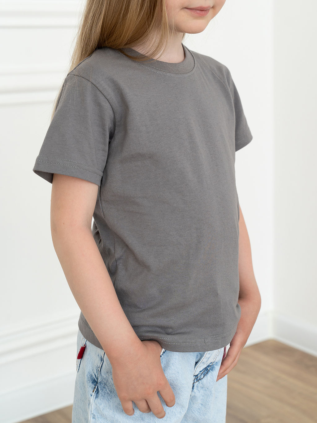 Футболка детская серая
