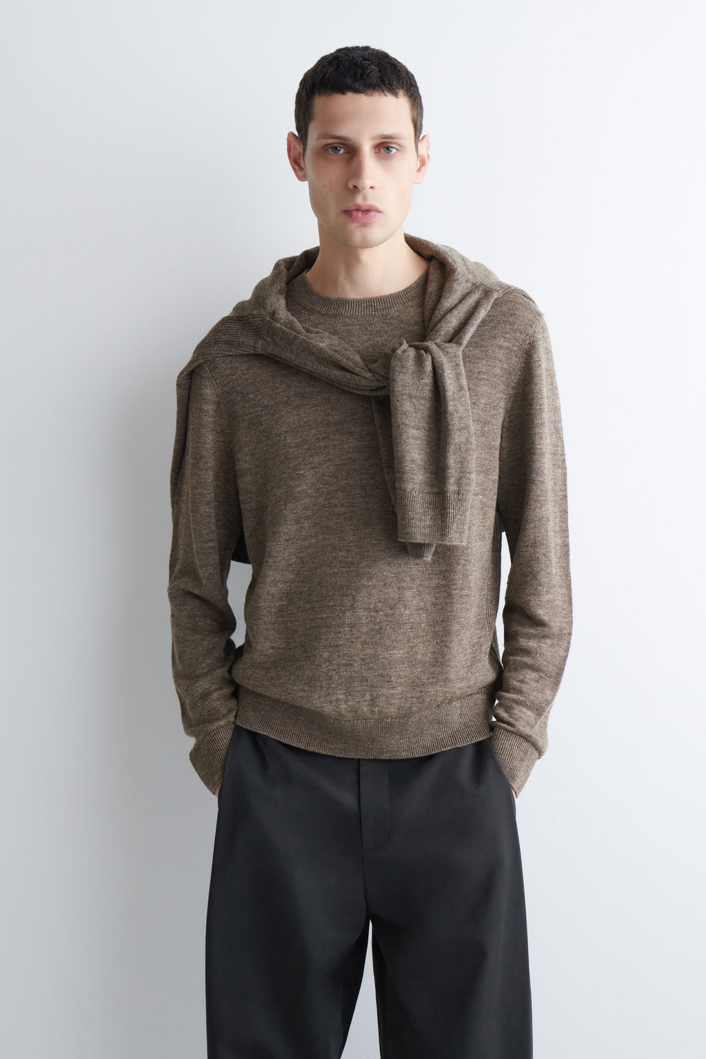 JERSEY DE PUNTO DE LINO CON CUELLO REDONDO - H&m фото 3
