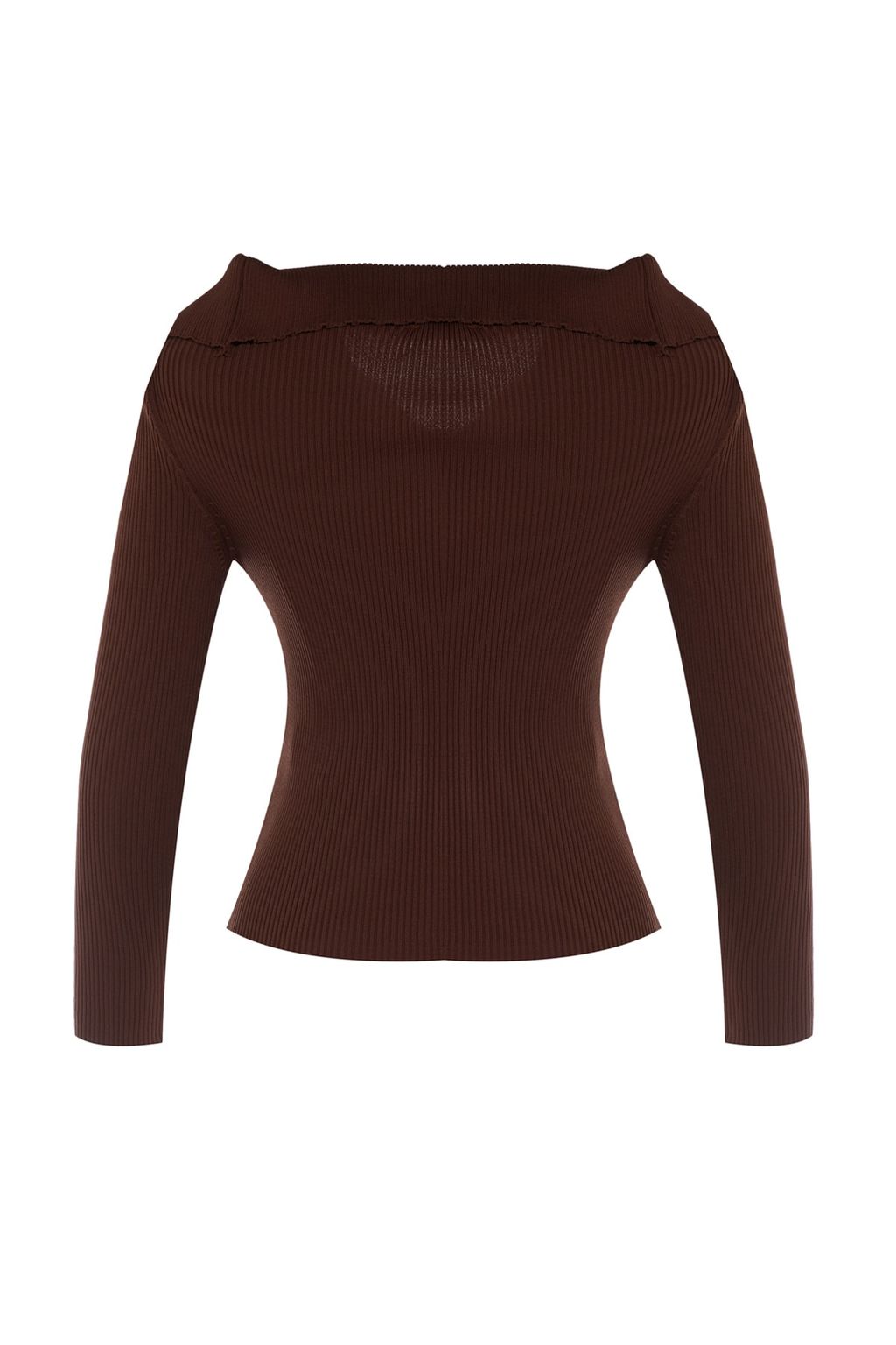 Kahverengi Carmen Yaka Triko Kazak TWOAW22KZ0993