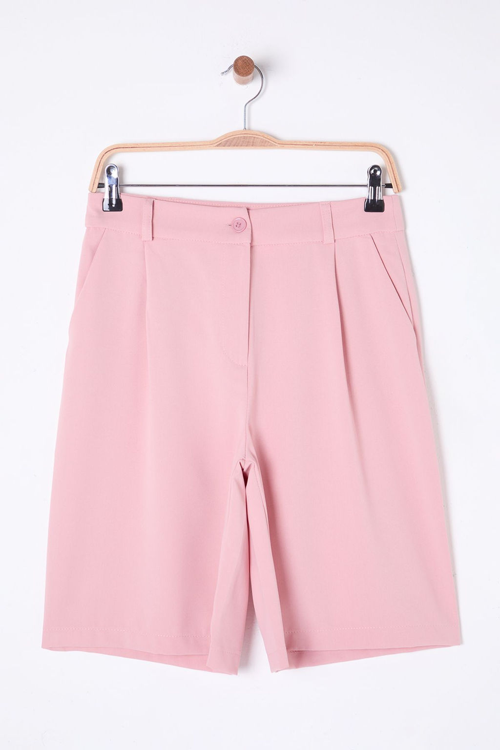 TRENDYOLMILLA Pembe Diz Boy Regular City Dokuma Sort & Bermuda TWOSS25SR00026 фото 7