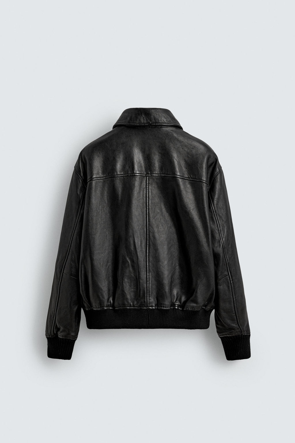 CAZADORA RELAXED FIT PIEL / Negro - Zara фото 8