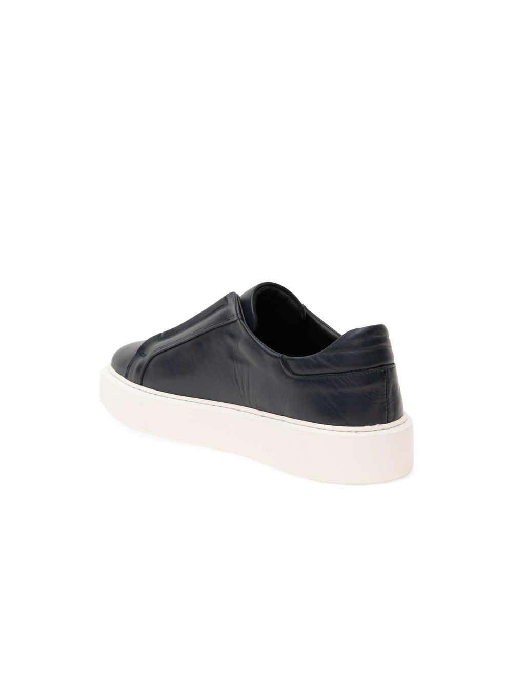 Lacivert %100 Deri Casual Ayakkab_