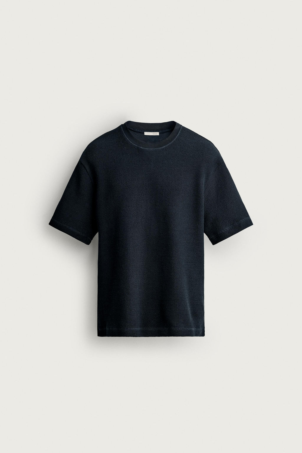 CAMISETA REGULAR FIT SEERSUCKER / Marino - Zara фото 6