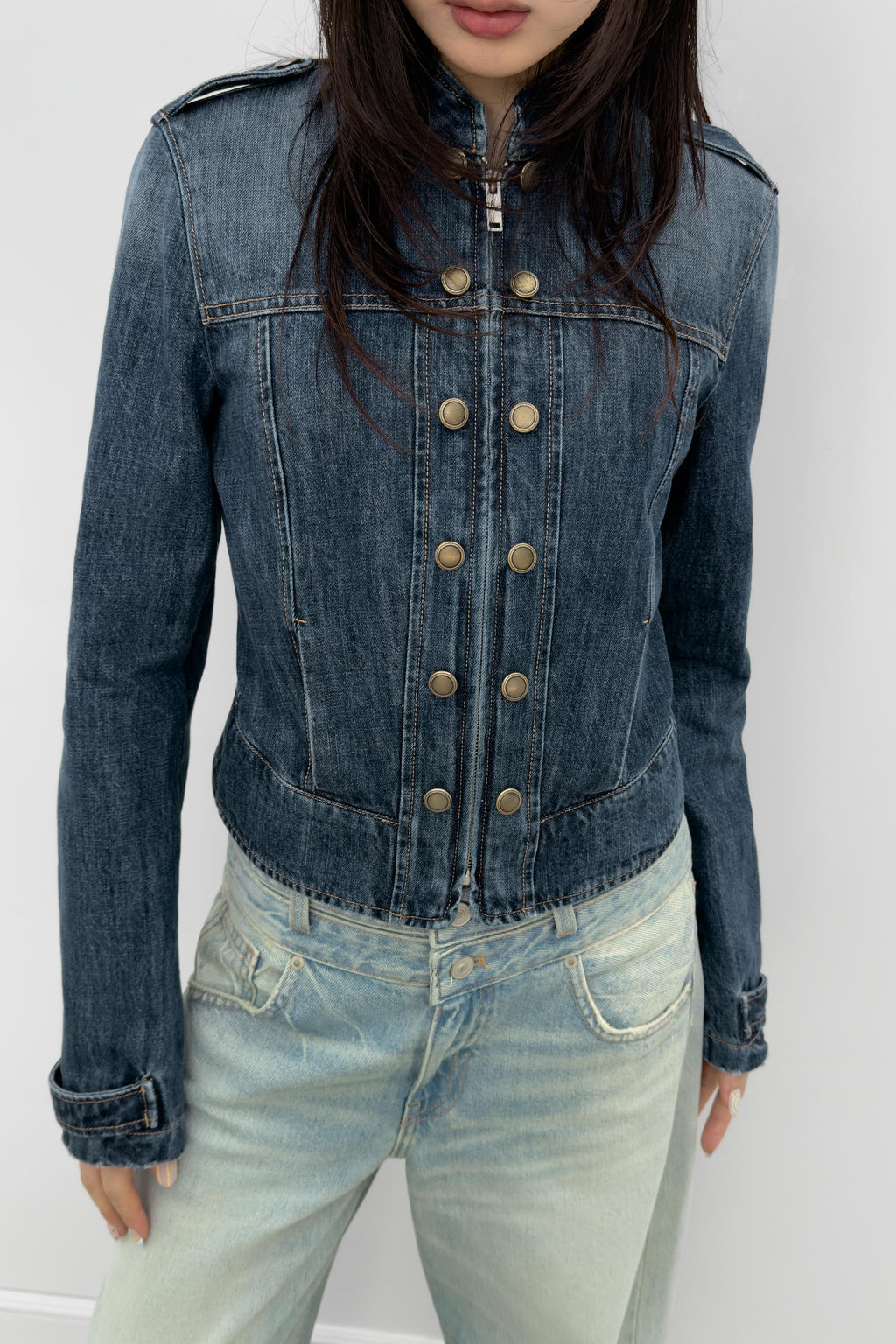 CHAQUETA DENIM TRF TRABILLAS BOTONES / Marino - Zara фото 3