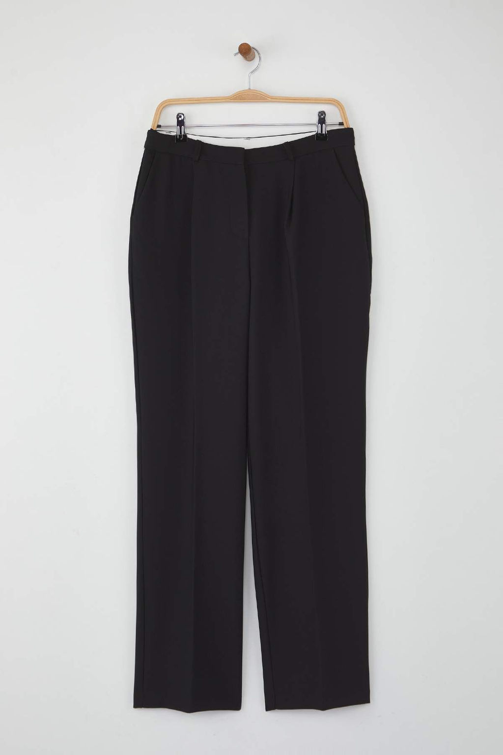 Wardrobe Essentials Koyu Kahverengi Icten Bel Ayarlamal? Genis Paca Pantolon | TWOAW26PL00028 - Trendyolmilla фото 6