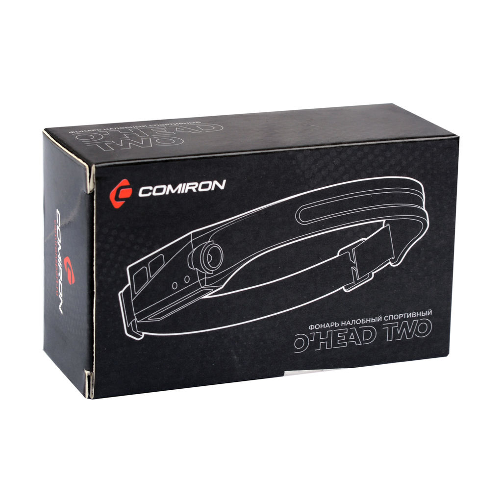 Фонарь налобный спортивный COMIRON OHEAD TWO корпус: жёсткий ABS, IPX4; свет: XPE+COB, 350lm; аккум: 1200 mAh, USB, КРАСНЫЙ аварийный режим. /уп 100/ - ГалеонТрейд фото 17