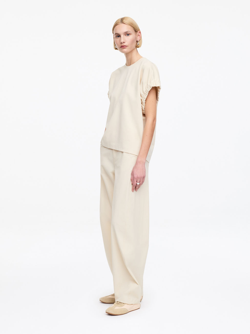Camiseta de manga fruncida - H&m фото 6