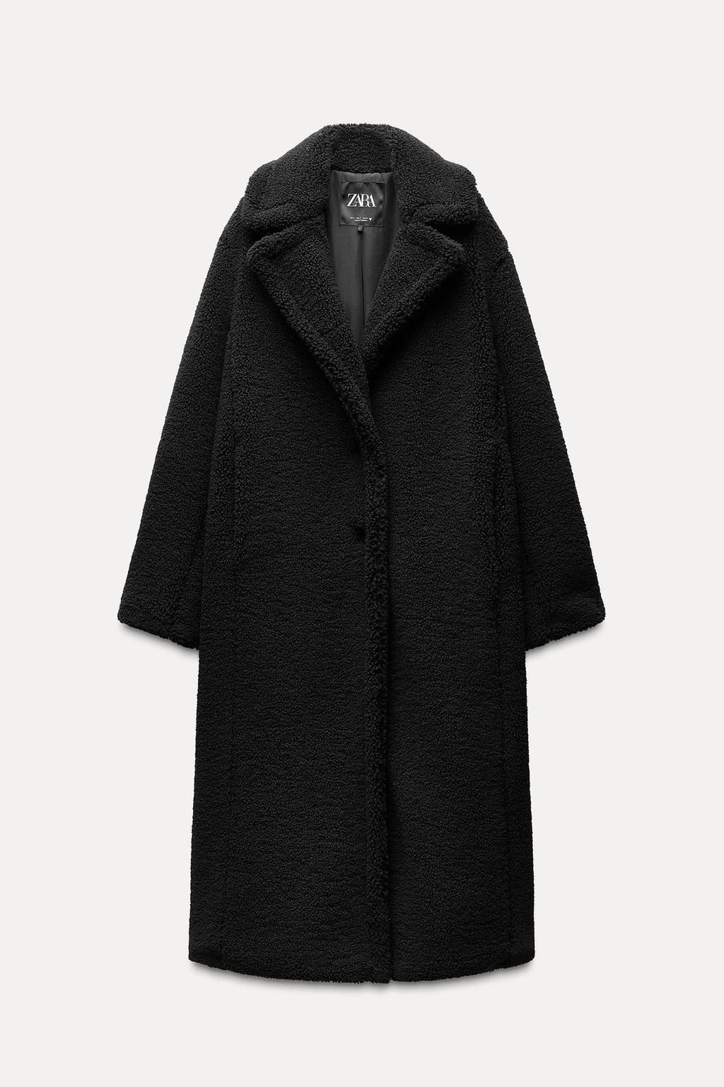 LONG FAUX SHEARLING COAT - Zara фото 5