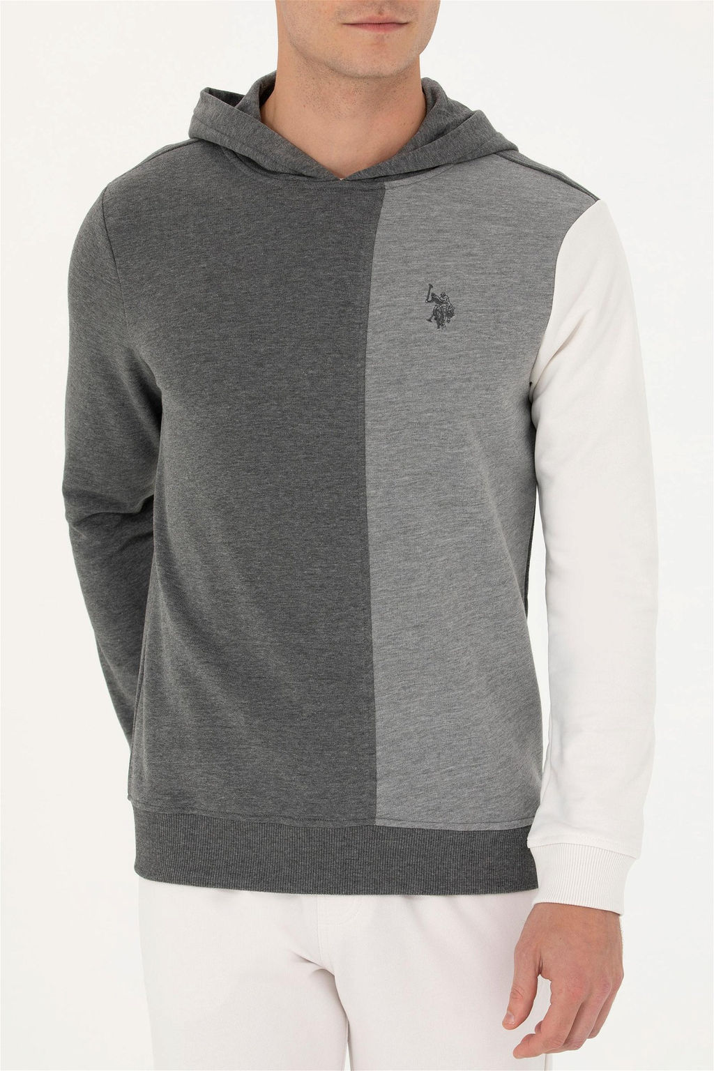 U. S. Polo Assn Мужской свитшот антрацитового меланжа - U.s. polo assn фото 6