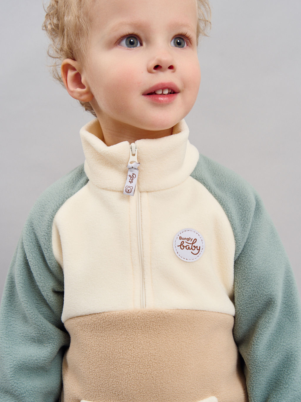 Костюм флисовый Колор блок Полынь 0+ - Bungly фото 2