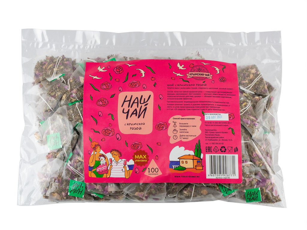 Наш Чай с крымской розой. 100 пирамидок - Травы горного крыма фото 2
